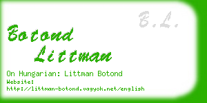 botond littman business card